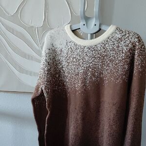 Brown and Cream Gradient Sweater